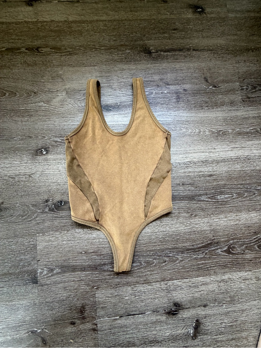 SKIMS Tan Scoop Neck Bodysuit